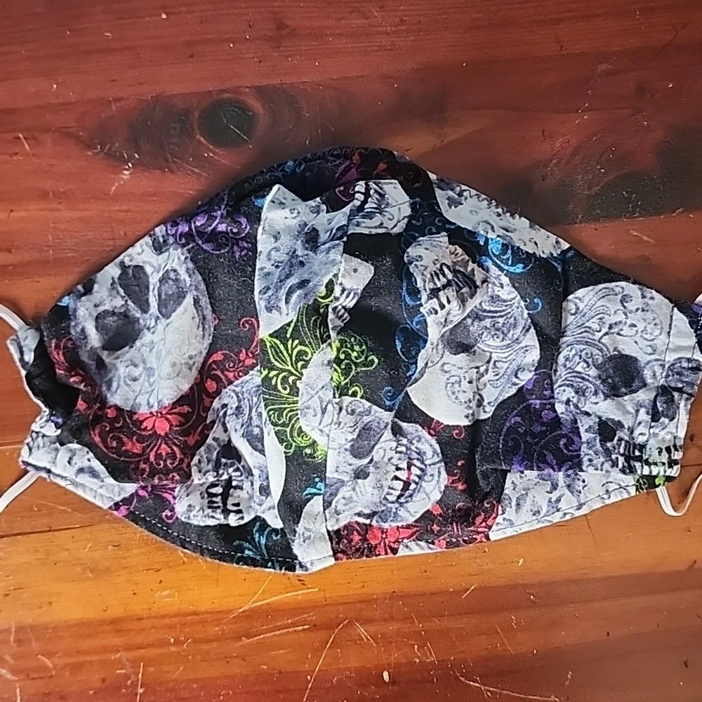 Set of 2 skull cloth face masks